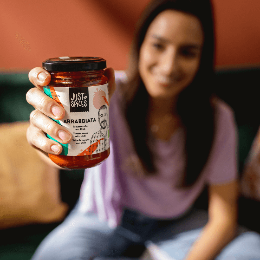 Arrabbiata: Bio-Tomatensoße mit Chili (4er) | JUST SPICES®