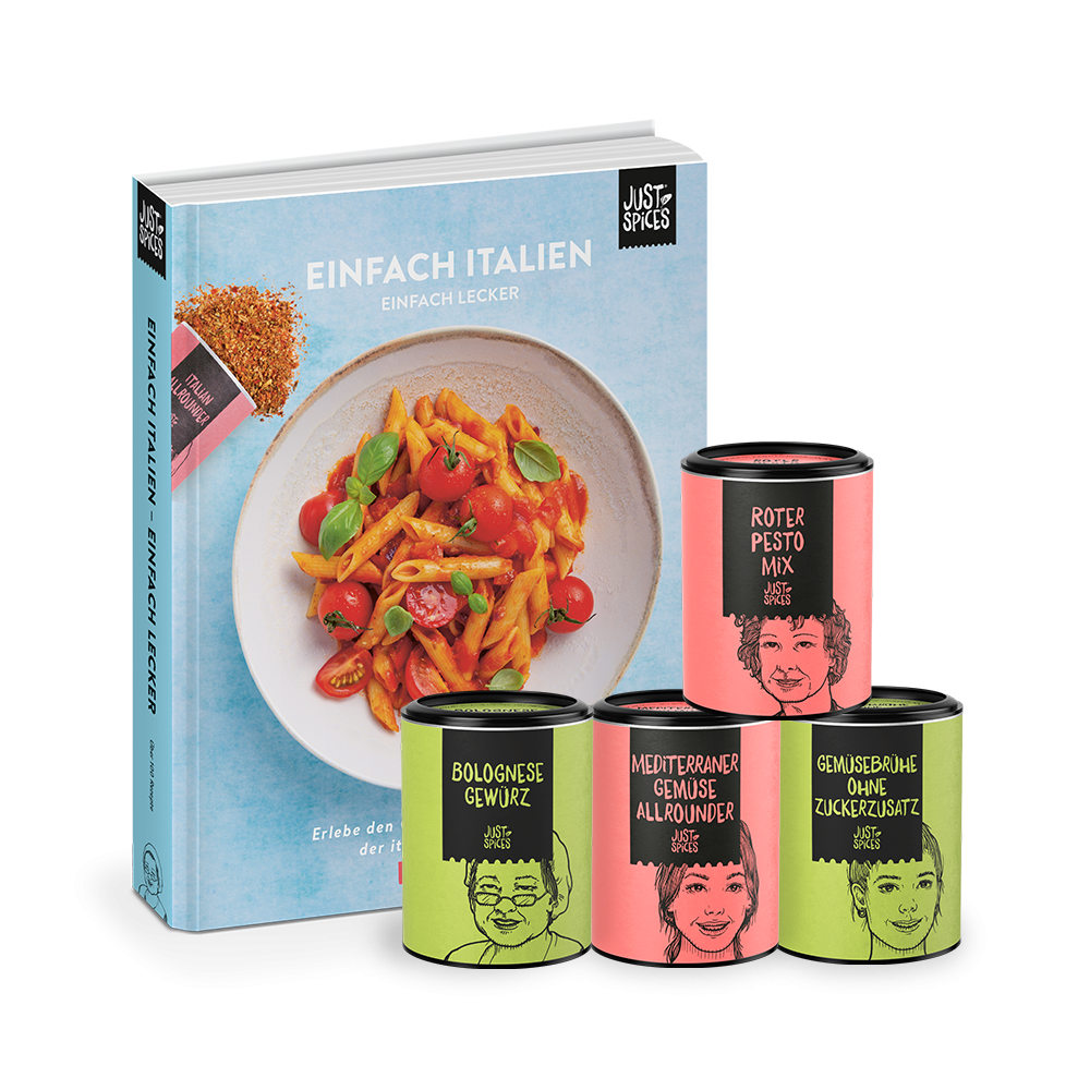 Kochbuch Einfach Italien + passendes Gewürzset