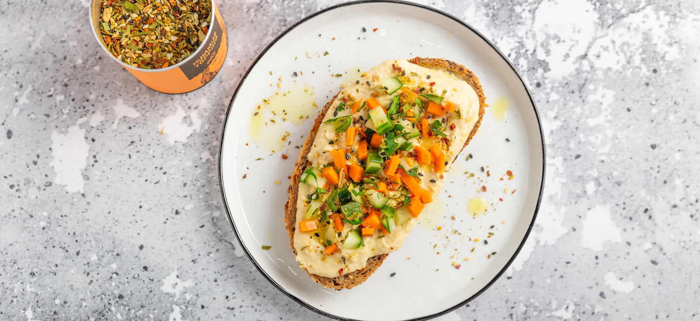 Hummus Gemüse-Stulle