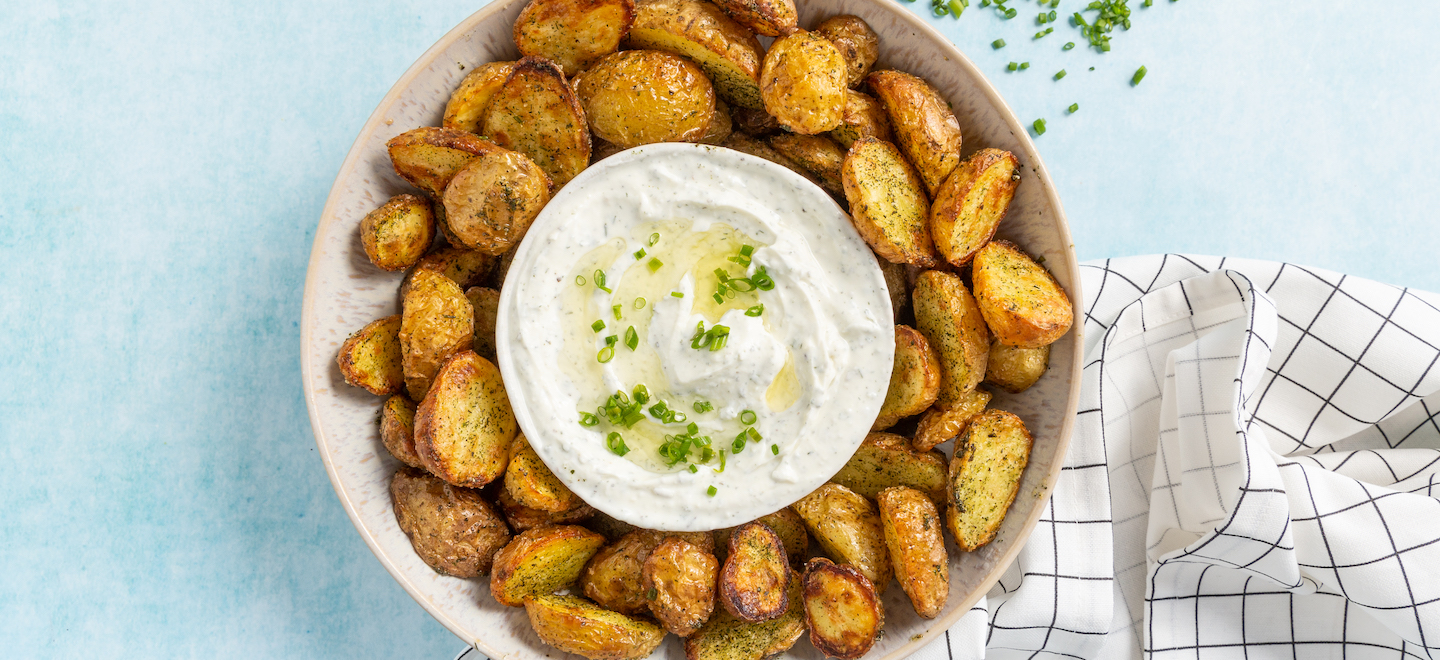 Ofenkartoffeln mit Kräuterquark