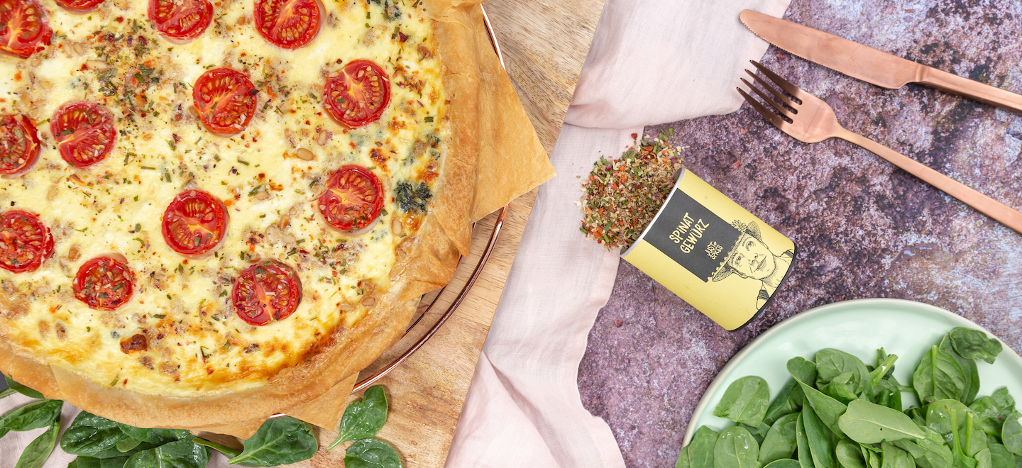 Spinat-Quiche mit Feta