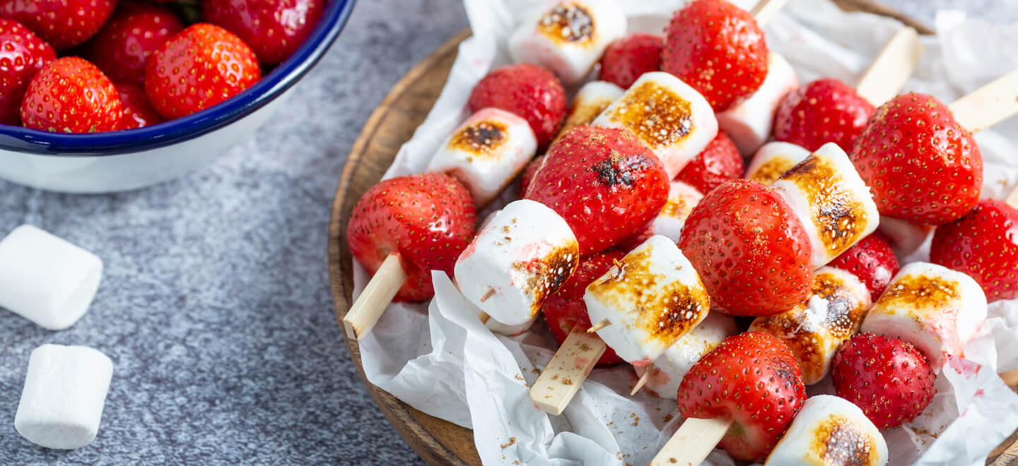 Erdbeer-Marshmallow-Spieße