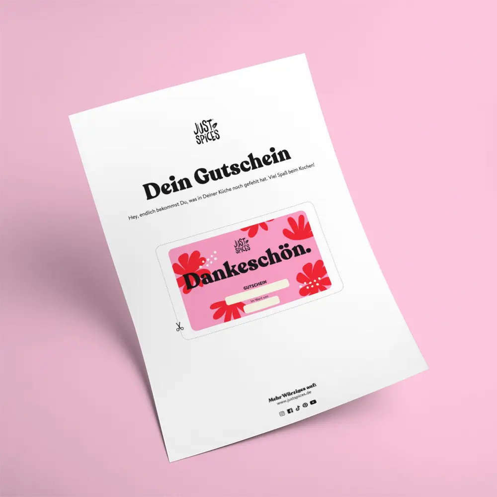 Just Spices - Geschenkgutschein - dankeschoen