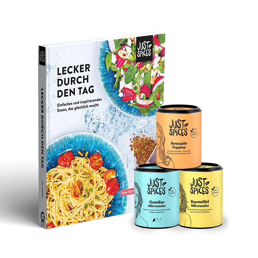 Just Spices - Kochbuch Lecker durch den Tag + passendes Gewürzset