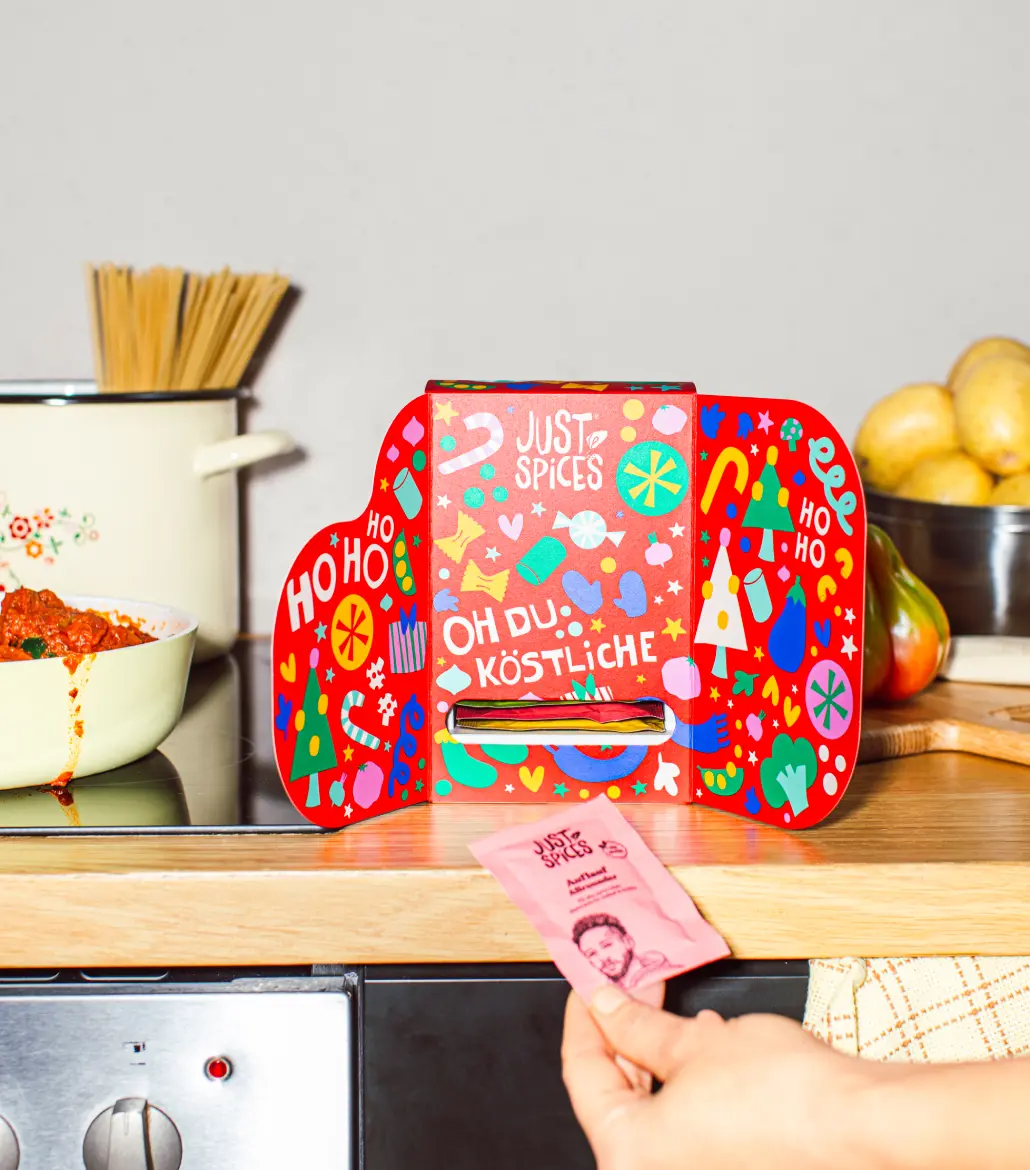 Just Spices - Kleiner Gewürz Adventskalender + Bestseller Gewürzbox (4er)