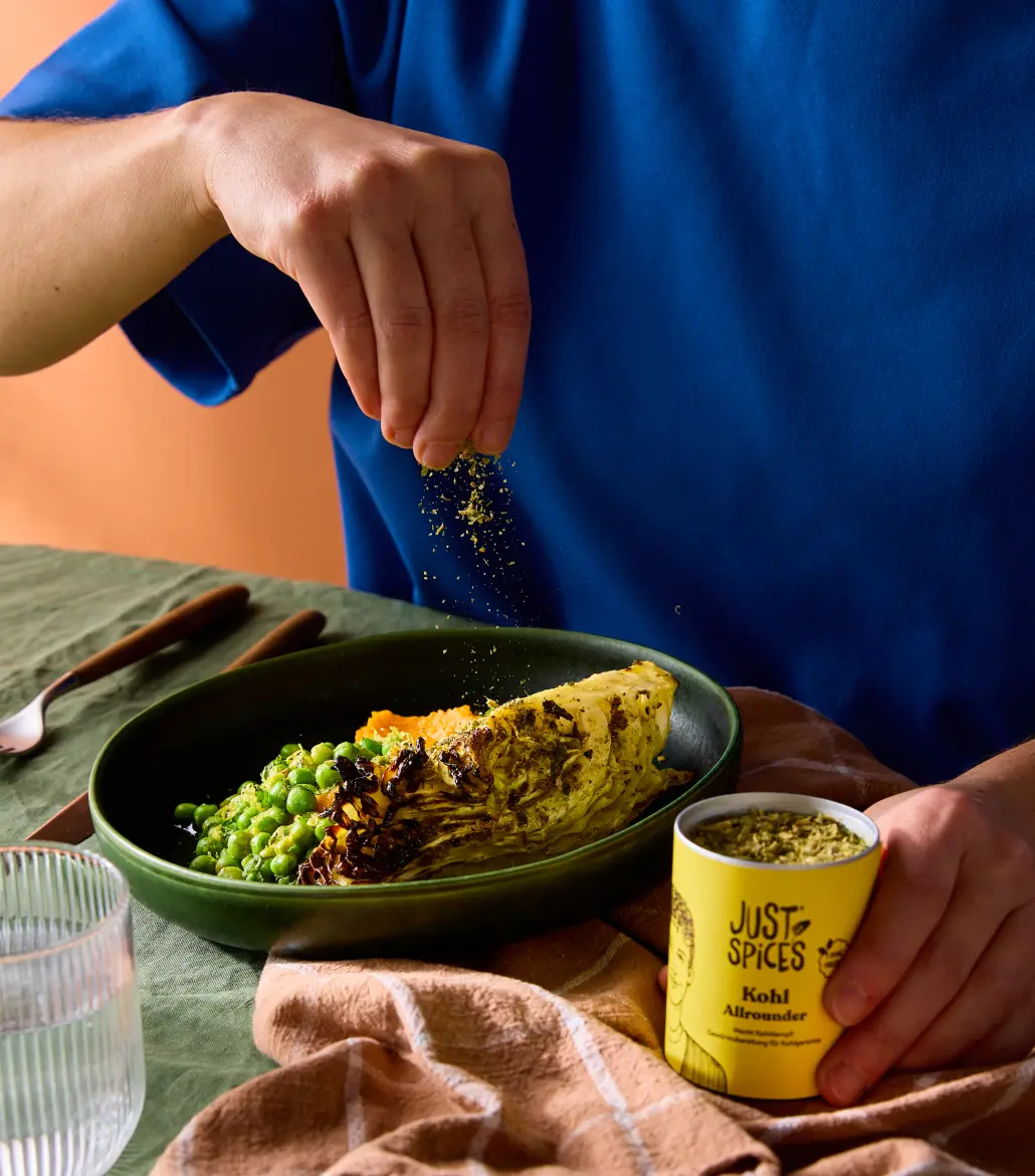Just Spices - Kohl Allrounder -  - Kohl Crispy Airfryer Spitzkohl auf Suesskartoffel Pueree