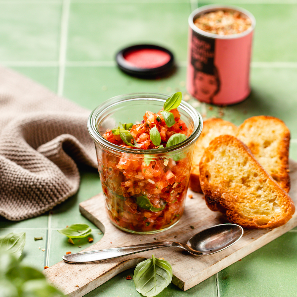 Bruschetta im Glas | Rezept | JUST SPICES®