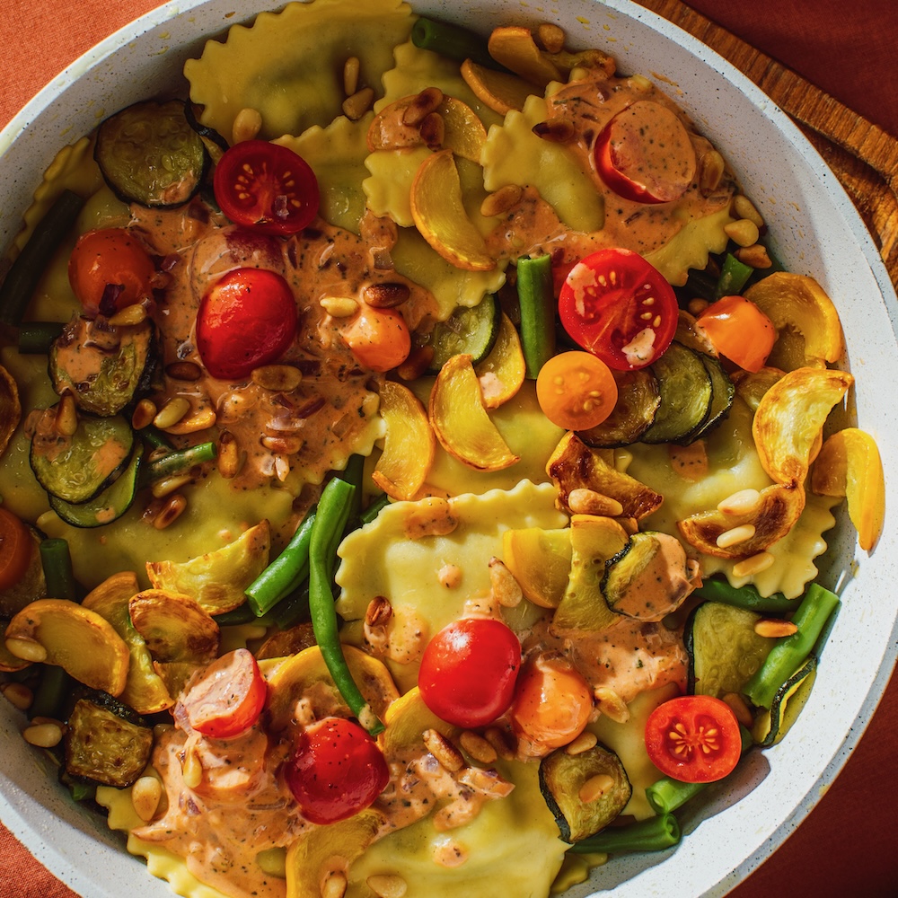 Bunte Ravioli Pfanne