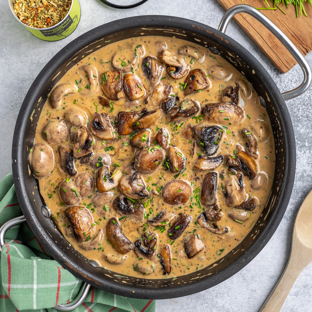 Champignons in cremiger Soße | Rezept | JUST SPICES®