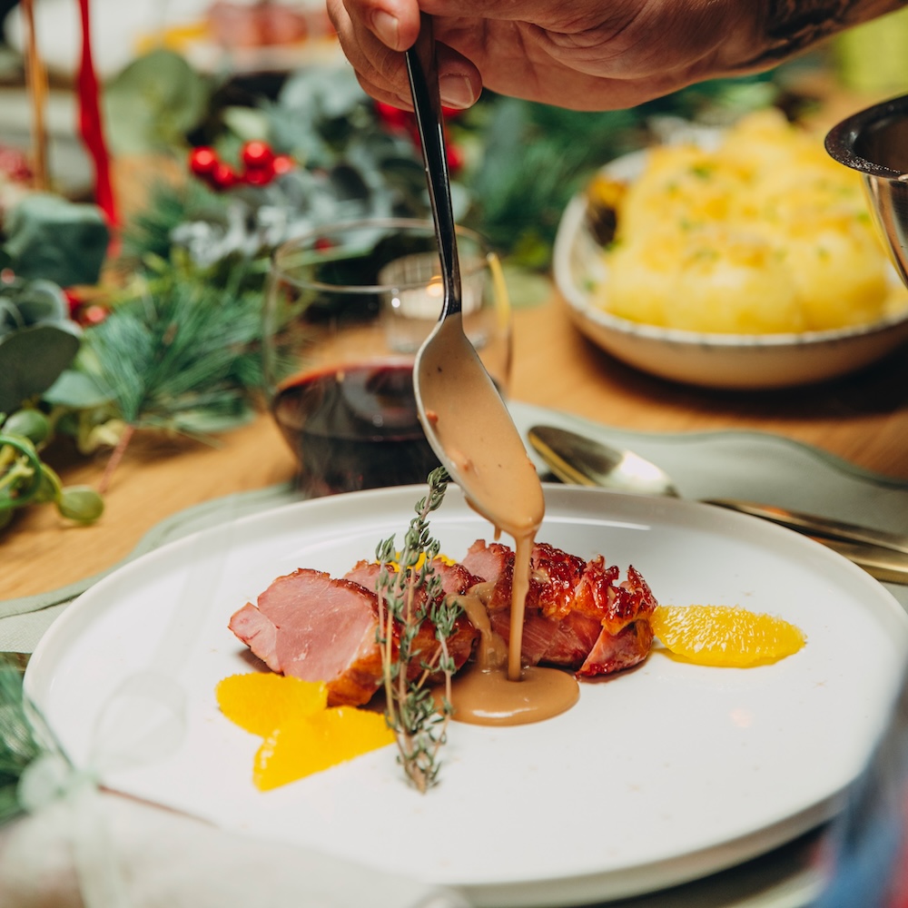 Entenbrust mit Orangensoße