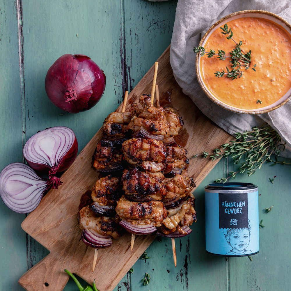 Gegrillte Hähnchenspieße | Rezept | JUST SPICES®
