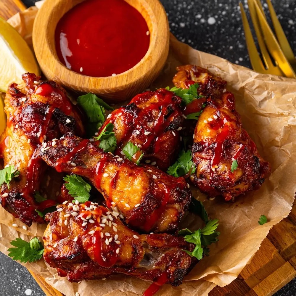 Korean Chicken Wings aus dem Airfryer