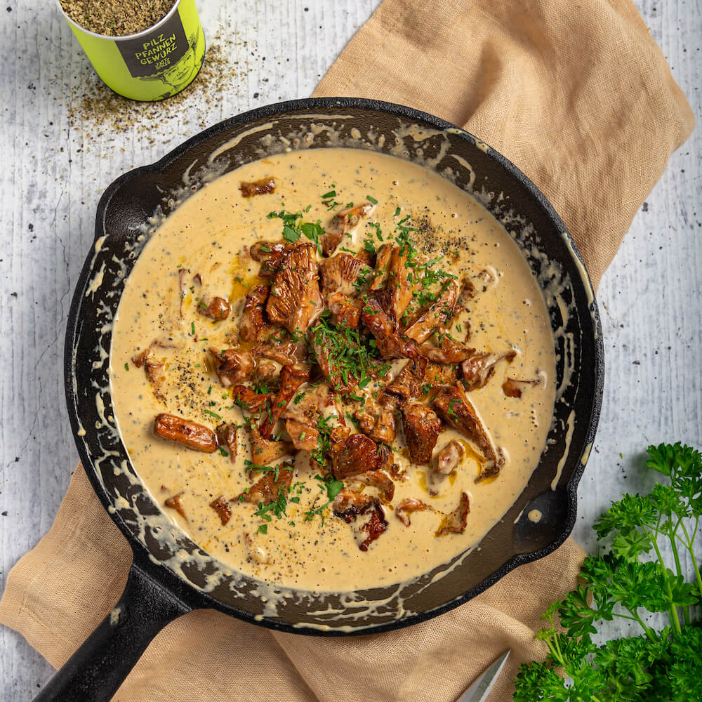 Pfifferling-Rahmsoße | Rezept | JUST SPICES®
