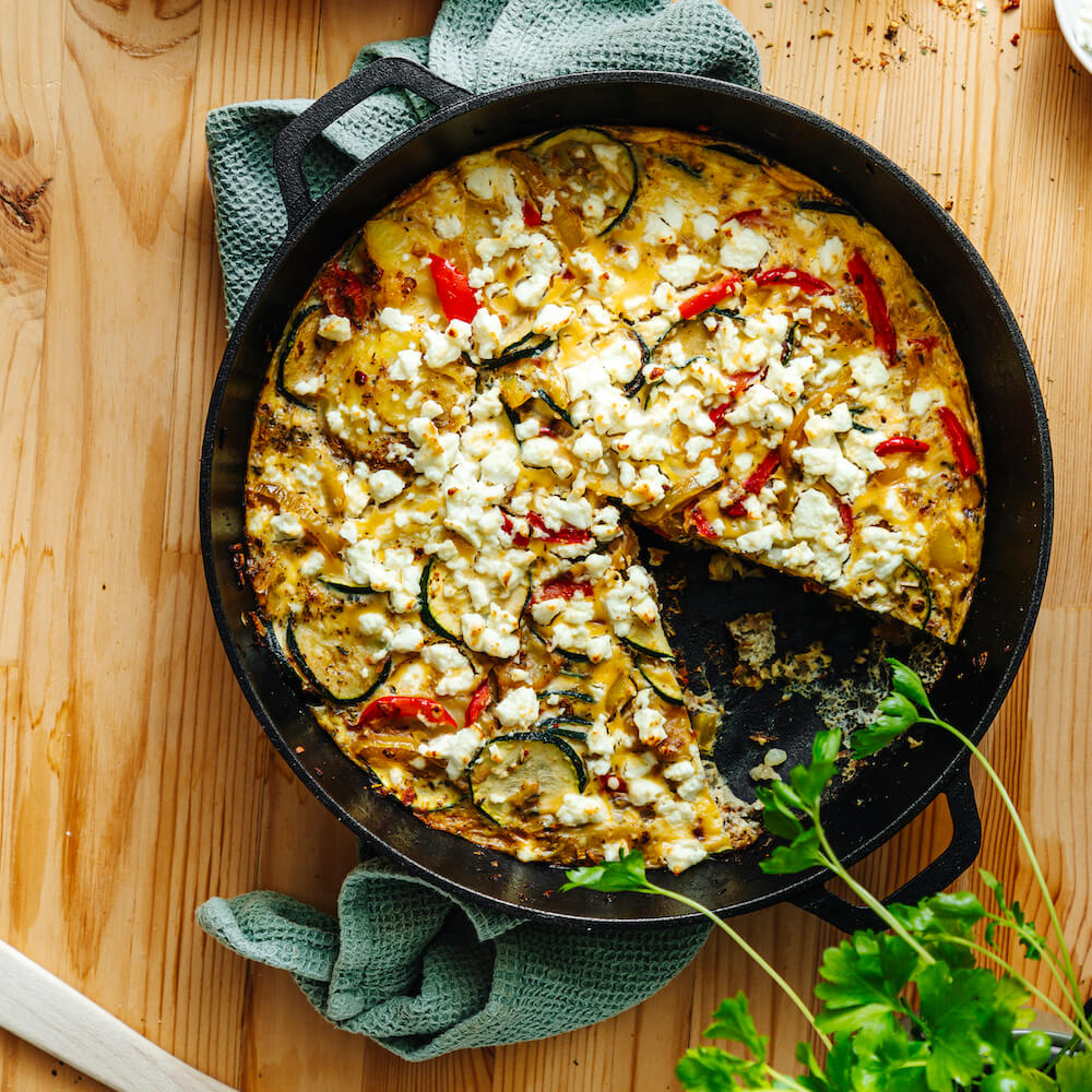 Gemüse Frittata mit Feta | Rezept | JUST SPICES®