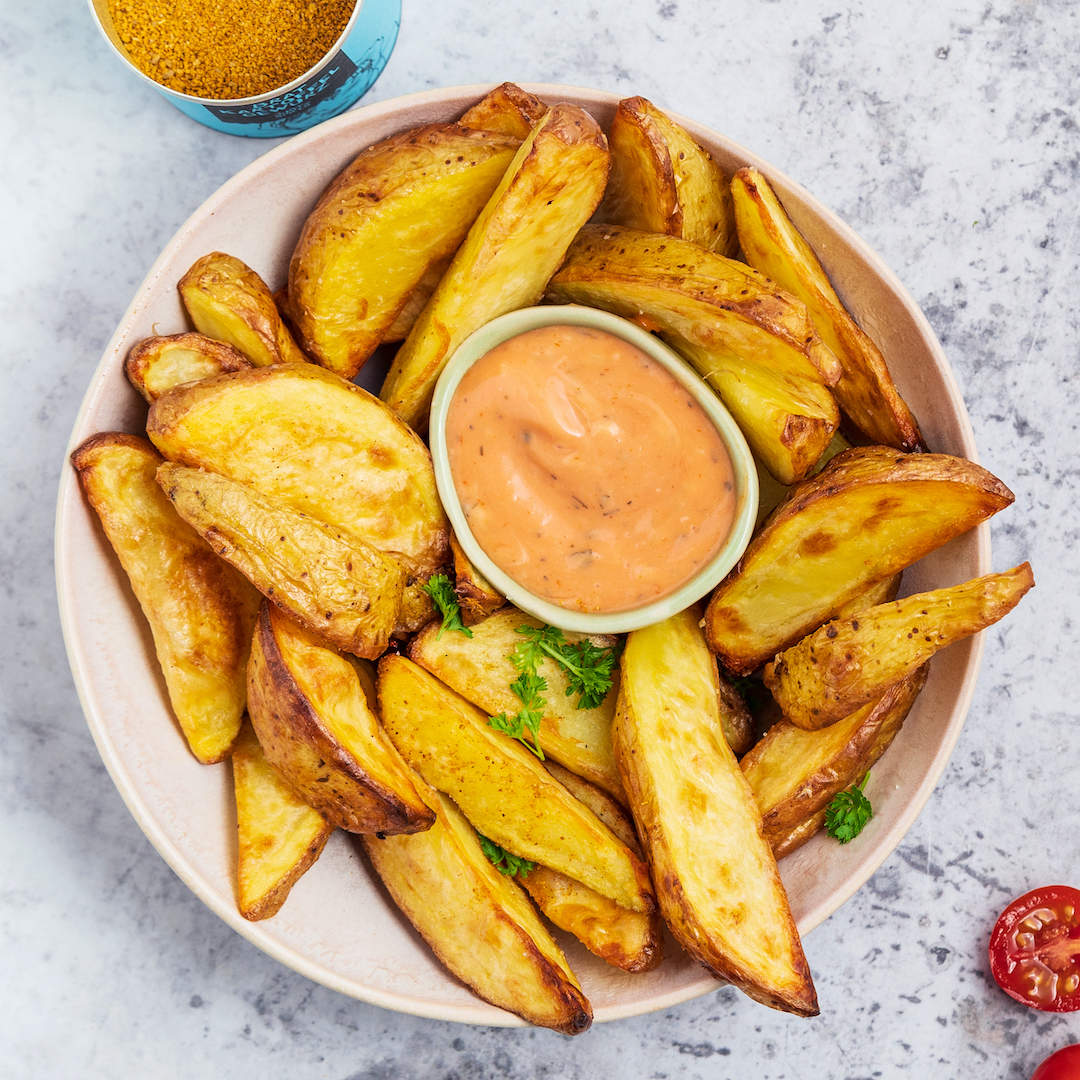 Ofen Wedges mit Dip Rezept JUST SPICES®