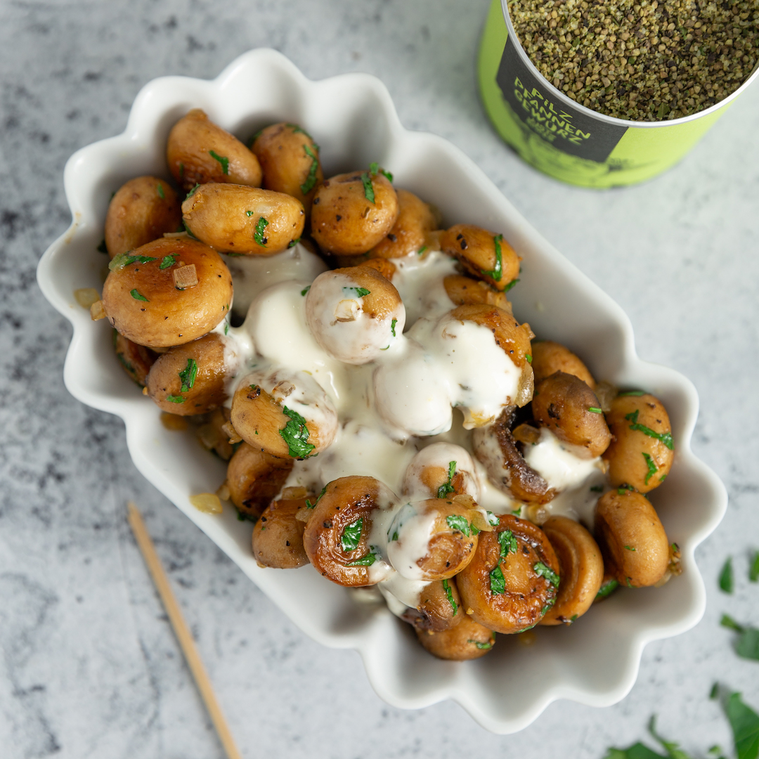 Champignons mit Knoblauchdip | Rezept | JUST SPICES®