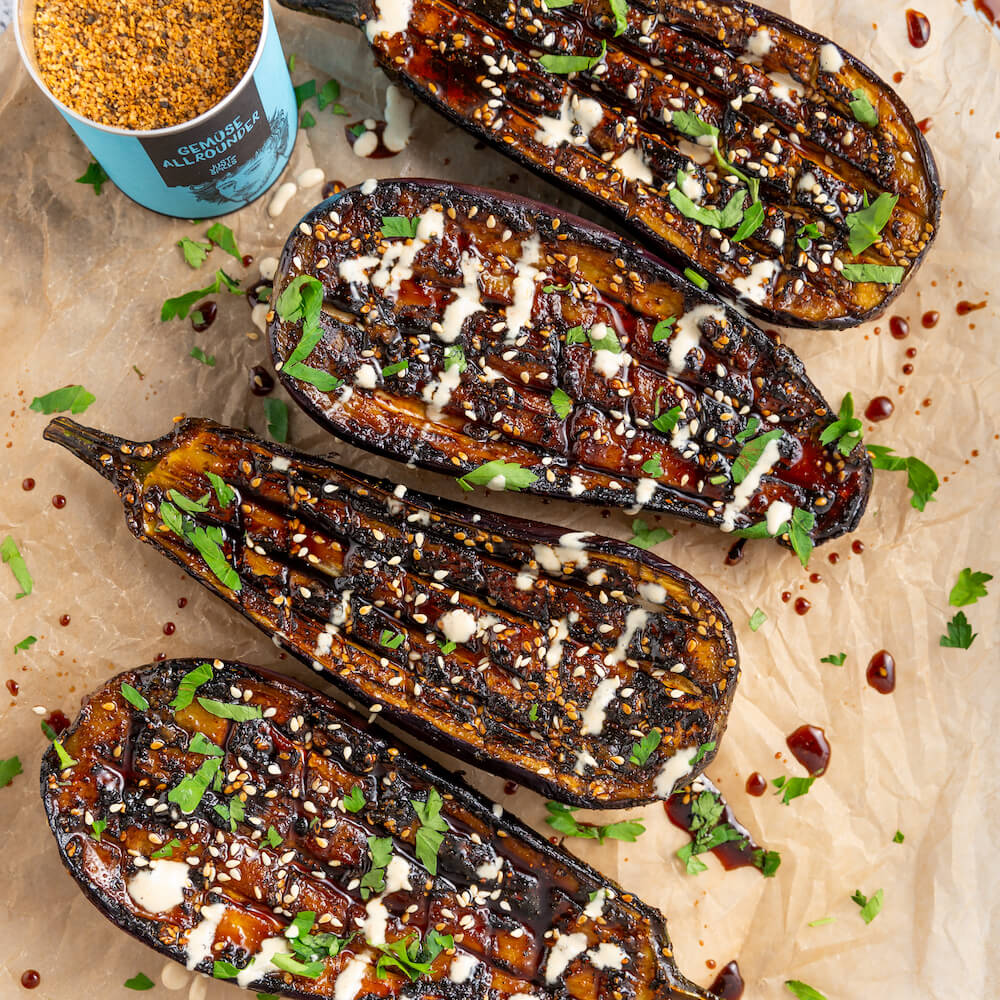 Gegrillte Aubergine | Rezept | JUST SPICES®