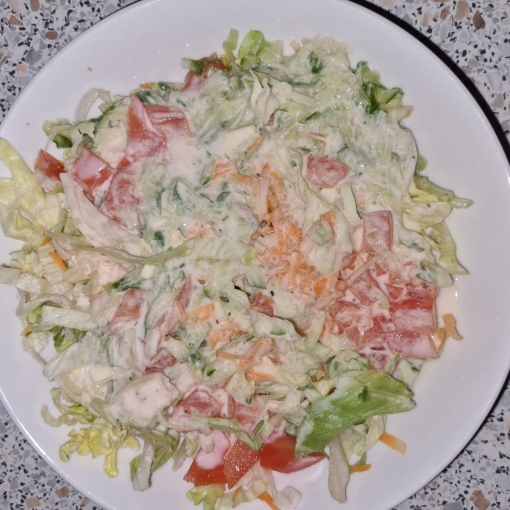 Salat mit Joghurt Dressing