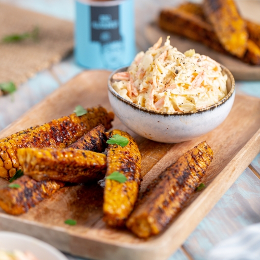 Corn Ribs mit Coleslaw