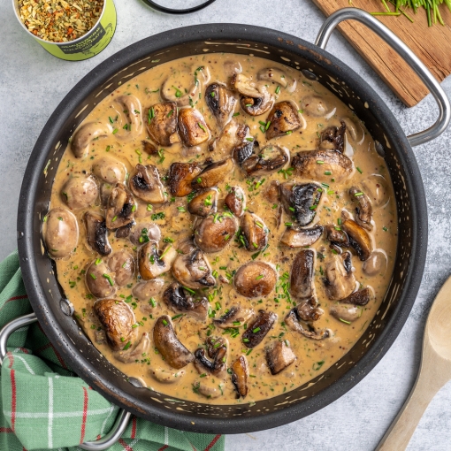 Champignons in cremiger Soße