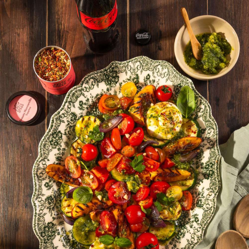 Grillgemüse mit Nektarine & Burrata