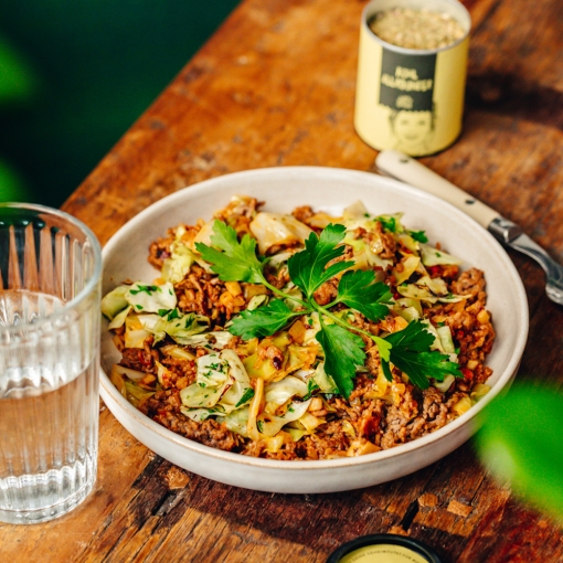 Spitzkohl Hackfleisch Pfanne