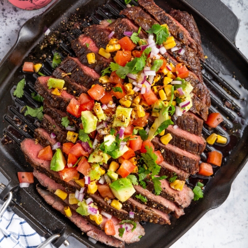 Flank Steak mit Gemüse-Salsa
