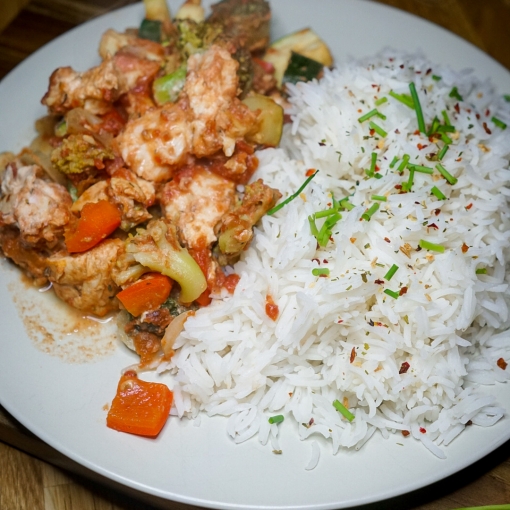Gemüse-Hähnchen-Auflauf