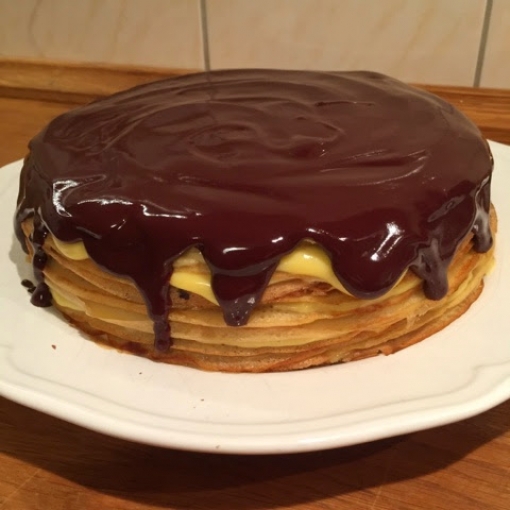 Boston Cream Crêpe Cake