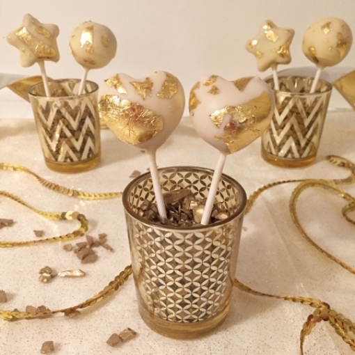 Goldige Baileys Cake-Pops