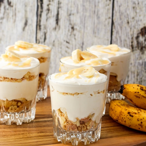 Bananen-Triffle mit Karamell