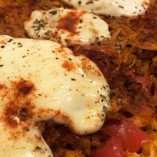 Vegetarischer Spaghettikürbis
