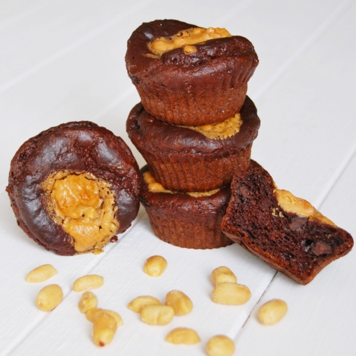 Schoko-Erdnuss-Muffins
