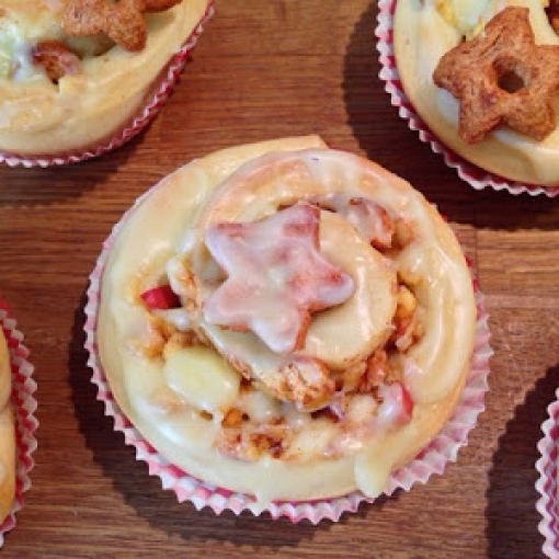 Apfel-Zimt-Knusperschnecken