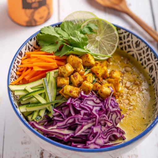 Schnelle Kokossuppe mit Tofu