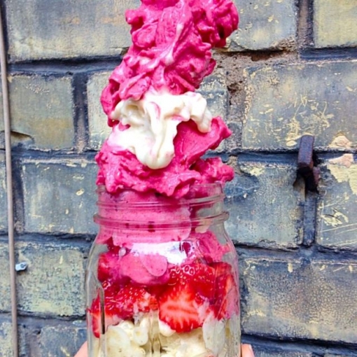 Himbeer-Bananen Eis