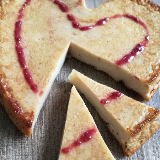 Leichter, veganer Käsekuchen