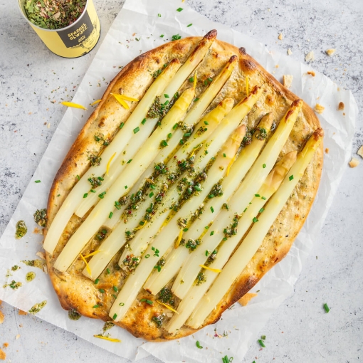 Spargel Flammkuchen