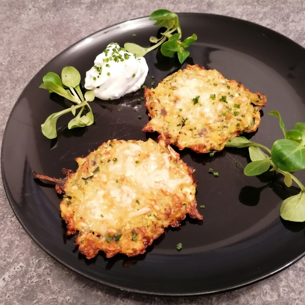 Kartoffelpuffer überbacken Mit Zucchini Schinken Käse — Rezepte Suchen