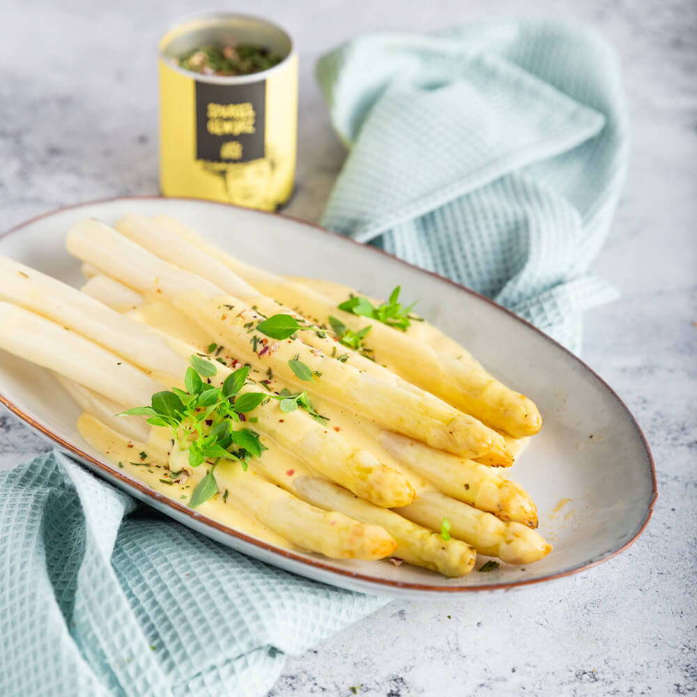 Weißer Spargel mit Hollandaise | Rezept | JUST SPICES® Weißer Spargel mit Hollandaise | Rezept | JUST SPICES®