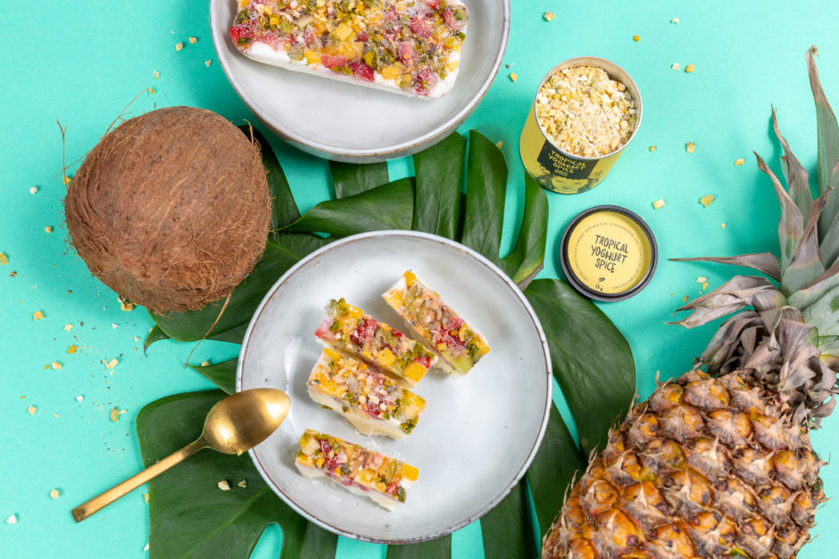 Tropical FrozenJoghurtRiegel Rezept JUST SPICES®