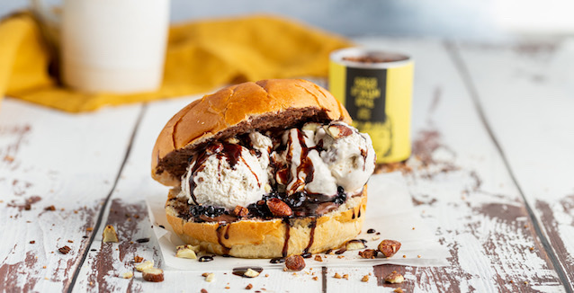 Süßer Eis Burger 