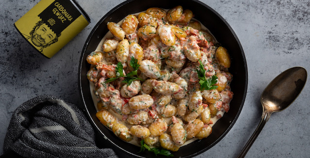 Gnocchi mit Dörrtomaten und Speck