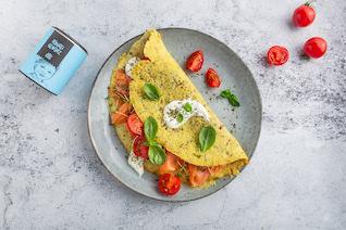 Omelette mit Lachs 