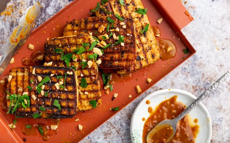 Gegrillter Tofu 