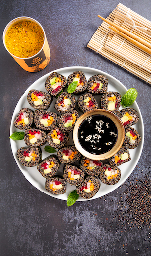 Schwarzes Quinoa Sushi 