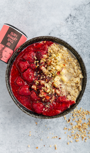 Himbeeren Apfel Porridge 