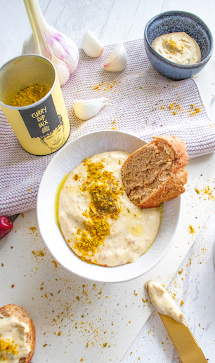 Dattel Dip gewürzt mit Curry Dip Mix 