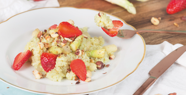 Spargel Erdbeeren Risotto 