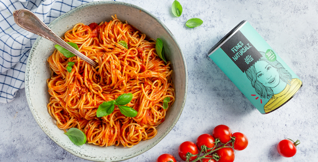 Spaghetti Napoli mit Feines Natursalz Dose von Just Spices